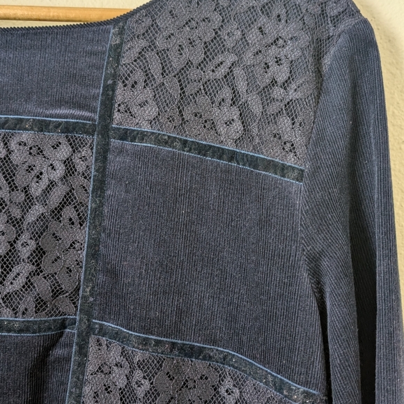 Vintage Susan Bristol Corduroy Dress, Navy Blue - Picture 3 of 9